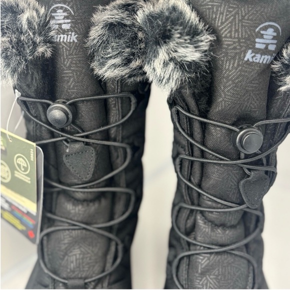 Kamik Women's Black Winter Boots with Faux Fur Trim NWT - Picture 5 of 8